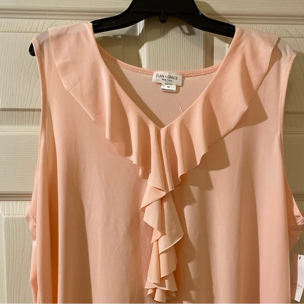 Elan+Grace V-Neck Ruffle Neckline - Picture 3 of 3
